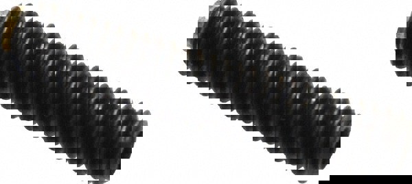 Set Screw: M4 x 0.70 x 20 mm, Soft Tip Point, Steel, Grade 5.8